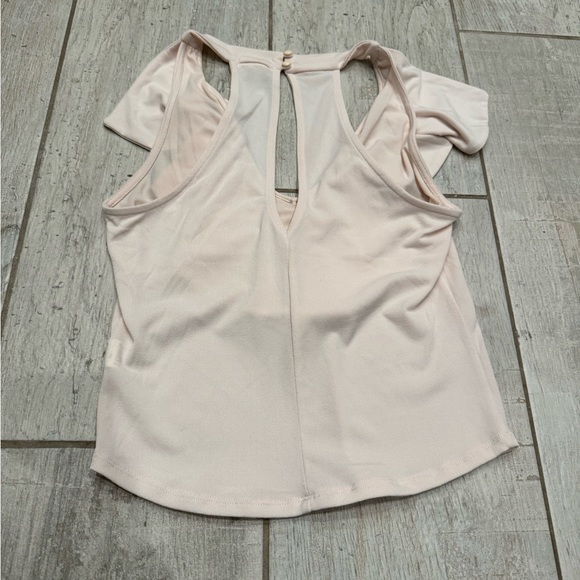 Pale Pink Stretchy Knit Blouse - Picture 4 of 5